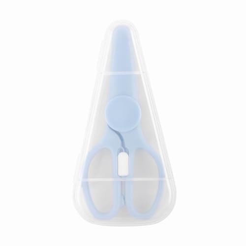 Versatile Stainless Steel Kitchen Scissors with Storage Box - Multi-Purpose Food Shears for Meat, Vegetables & Noodles (Blue) - color: Blue