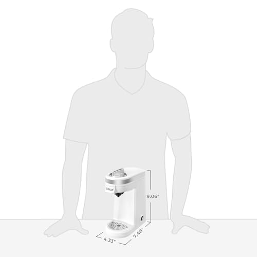 CHULUX Mini Coffee Maker for K Capsule, Single Serve Coffee Maker for One Cup Americano, Lightweight Pod Coffee Machine, Pearl White - color: White
