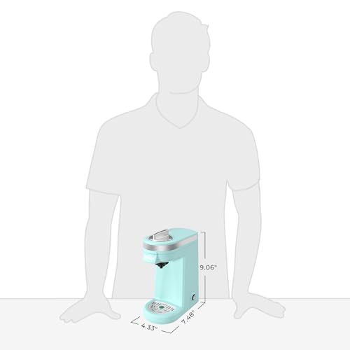 CHULUX Mini Coffee Maker for K Capsule, Single Serve Coffee Maker for One Cup Americano, Lightweight Pod Coffee Machine, Aqua - color: Aqua