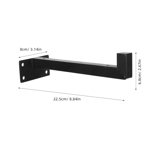 Housoutil L-Shaped Metal Shelf Bracket Triangle Support Right Angle Wall Hanging Hardware for Home Storage and Van Shelving Mounting, 8-Inch Load Bearing Fixed Mounting Set