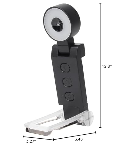Book Light,USB Rechargeable Clip-On Reading Light,30 Adjustable Modes,Eye-Caring,Flashlight with Timer, Perfect for Book Lovers/Travel(Black, Round) - color: Black, size: Round