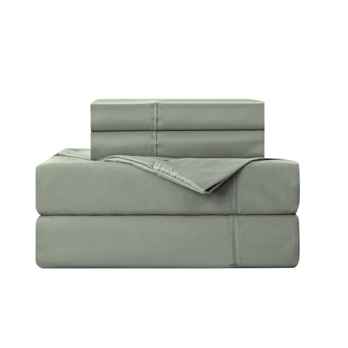 Kingnex Sleeper Sofa Bed Sheets Queen for 60x74 Pull Out Sofa Bed with 4-6 Deep Pocket Soft Double Brushed 1800 Microfiber 4 Piece Bedding Set Sage - color: Sage, size: Sleeper Sofa Queen