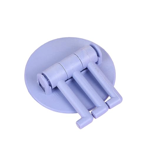 4-Piece Hook Set, Multifunctional No-Trace Rotating Wall Hooks, Easy to Install Triple Hook, Self-Adhesive Hooks, Suitable for Kitchen, Bathroom, Keys - color: Blue, size: 6*7cm