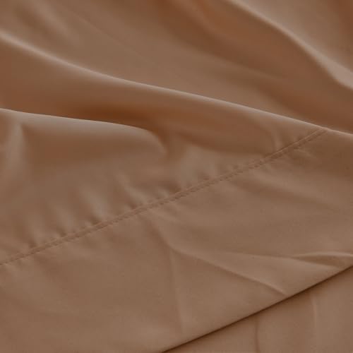 Kingnex Queen Sleeper Sofa Bed Sheets for 60x74 Pull Out Sofa Bed with 4-6 Deep Pocket Soft Double Brushed 1800 Microfiber 4 Piece Bedding Set Coffee - color: Coffee, size: Sleeper Sofa Queen