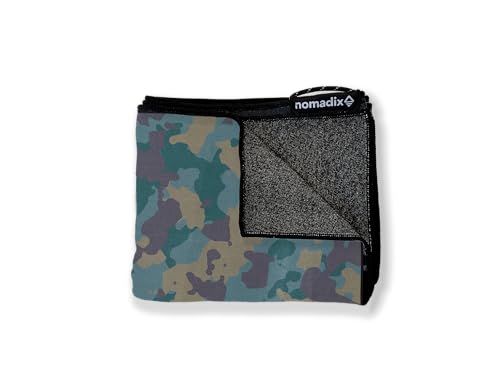 Nomadix Original Towel - Perfect for Beach, Pool, Travel, Camping, Yoga - Made with Recycled Materials - Super Absorbent - Sand Resistant - Camo Green - 72.5" x 30" - color: Camo Green