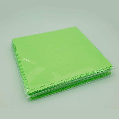 AAwipes Guitar Cloths Microfiber (6-Pack 12"x12" Cloths) Plush Polishing Cloths for Musical Instruments Premium Cleaning Cloths for Guitar Violin Piano Clarinet Trumpet Sax Universal (HCIS-1212-G) - color: Green 6PCS