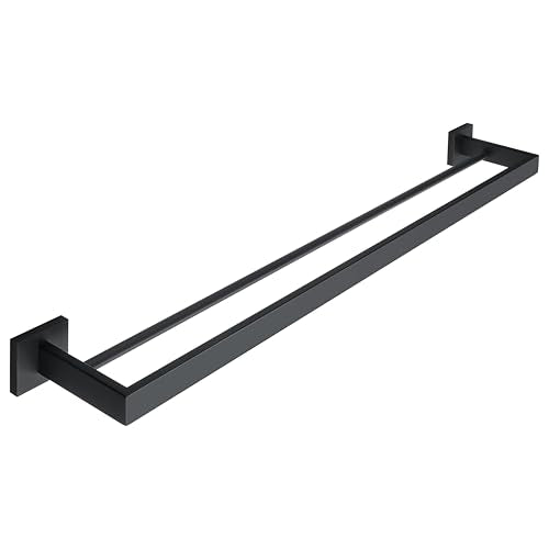 Alise Double Towel Bar, 32" SUS304 Stainless Steel Towel Racks for Bathroom, Long Bathroom Towel Rack Wall Mounted, Heavy Duty Towel Holder, Matte Black - color: Matte Black, size: Double 32 Inch