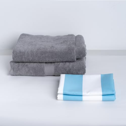 Your Choice Microfiber Beach Towel, Sand-Free Quick Dry Travel Towel, Oversized Compact Lightweight Recycled Towel for Pool Camping(67"x35"/60"x30") - color: E-glacier Blue, size: Extra Large(67x35")