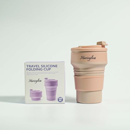 12oz Collapsible Water Bottles, Silicone Foldable Portable Travel Water Bottle, Folding Lightweight Reusable Leakproof for Traveling Camping Hiking Cycling Yoga Sports Pink - color: Pink
