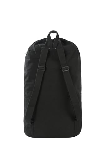 Canvas Laundry bag, Washable Laundry backpack, Adjustable Straps, Large Front Pocket, Drawstring Closure (BLACK, X-Large) - color: BLACK, size: X-Large