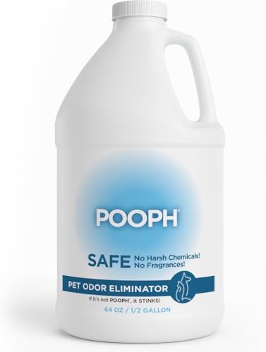 POOPH® Pet Odor Eliminator – 64 fl oz Bottle – Organic, NO Fragrances, NO Harsh Chemicals – Fast, Safe and Effective, Works On-Contact! For Home, Auto, Upholstery, Furniture – Safe for Pets & People - size: 64 Fl Oz (Pack of 1)
