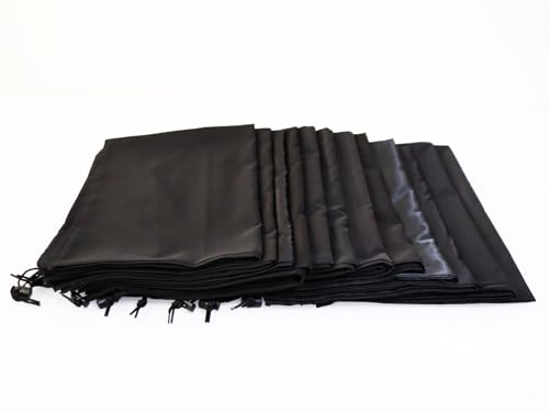 Extra Large Laundry Bag 30"x40" – 12 Pack Drawstring Bags for Family, College, Dorm & Apartment – Heavy Duty Reusable Storage Set – YETHAN - color: Black