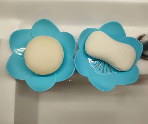 Soap Dish Soap Holder for Showerl Self Draining Bar for Shower Bathroom Bathtub Kitchen,Blue+Blue - color: E-blue+blue