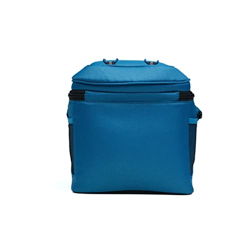 Coleman Chiller Insulated Soft Cooler, Leakproof 9/16/30 Can Cooler with 12+ Hour Ice Retention, Made with Recycled Materials, Great for Lunch, Camping, Beach, Pool, Sports, & More - color: Blue, style: 9 Can