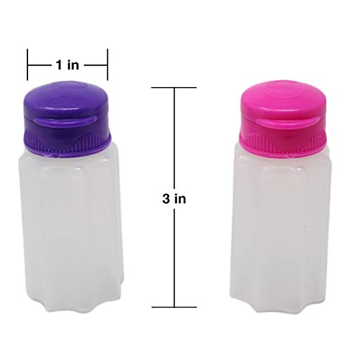 Salt and Pepper Shaker Set Travel size with Flip Lids for Camping | Plastic, Spill-Proof Labeled Salt and Pepper Shakers for Cooking and Dining Outdoors (3 Pack)