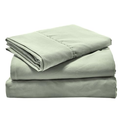 Kingnex 30x75x9 RV Bunk Sheets Set for Narrow Twin Bed Soft Brushed 1800 Microfiber 3 Piece Bedding Set Includes 1 Cot Size Fitted Sheet 1 Flat Sheet 1 Pillowcase Cot Sage - color: Sage, size: Cot 30x75 RV Bunk Set