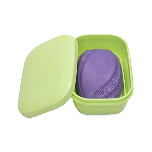 Soap Dish 2 Pack Waterproof Portable Soap Case Tray for Travel, Home, Outdoor, Camping, Gym - Light Green - color: Light Green