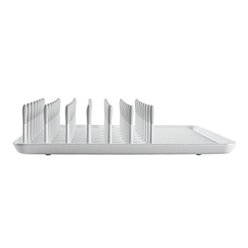OXO Good Grips Compact Dish Rack, Biscuit, 13-3/4" x 10-3/8" x 3-1/2" h for Storage - size: 13-3/4" x 10-3/8" x 3-1/2" h