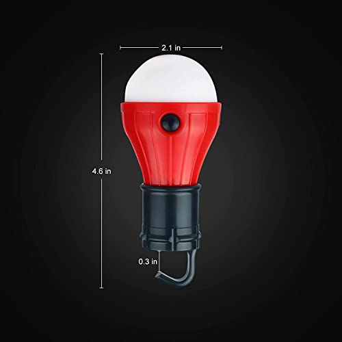 LED Camping Tent Lantern, Portable Outdoor Waterproof Emergency Light Bulb, Battery Powered with Clip Hook, Super Bright, for Hiking, Party,Camping, Fishing, Power Failure (4 Packs, Black ) - color: 4pcs black