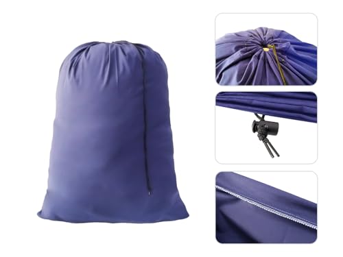 Extra Large Laundry Bag 30"x40" – 12 Pack Blue Drawstring Bags for College, Dorm, Family & Apartment – Heavy Duty Dirty Clothes Storage Set - color: Blue