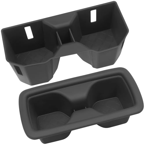 2PCS Cup Holder Compatible with Toyota 2026 RAV4 LE SE XLE XSE Limited Hybrid Accessories Silicone Material Front & Rear Insert Center Console Organizer - color: for Toyota 2026 RAV4 (2PCS)