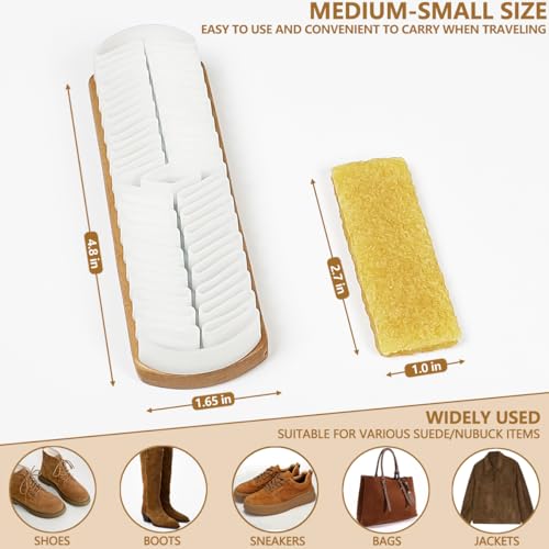 2Pcs Suede Shoe Brush and Eraser Suede Nubuck Cleaning Brush for Shoes - style: 2Pcs Kit
