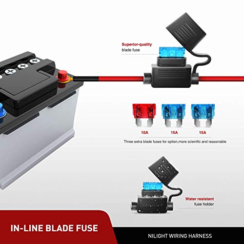 Nilight 2PC 4Inch Triple Row Led Light Pods 60W Flood Spot Combo 6000LM 2Pcs 6.5 Inch 120W Triple Row Light Bar Flood Spot Combo 12000LM Driving Boat Off Road Trucks Lights 2 Years Warranty (ZH042) - color: Led Pods+ Wiring +Tube Clamp, size: Led Pods