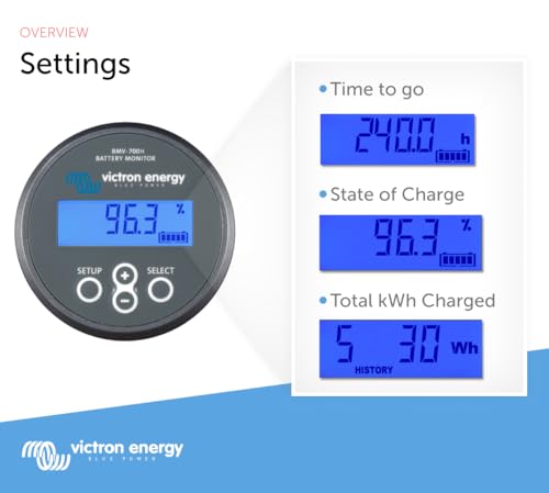 Victron Energy BMV-700H Battery Monitor with Shunt & Display - 60-385 VDC - Grey - style: BMV 700H - High Voltage