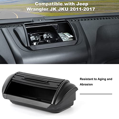 RT-TCZ Dashboard Storage Box Tray Organizer Interior Accessories for Jeep Wrangler JK JKU 2011-2018