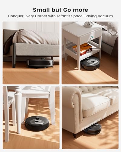Lefant LiDAR Robot Vacuum and Mop, Smart Mapping and Obstacle Avoidance, Tangle-Free Pet Hair, 2.4G/5G WiFi App Control, Slim Design for Wider Coverage, Carpet Detection, M330 Pro - color: Black