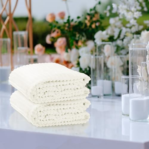 Buryeah 6 Pcs Flannel Throw Blanket Bulk 50 x 60 in Sleepover Blanket Outdoor Wedding Throw Lightweight, Oeko-tex Standard 100 Certified for Sofa Homeless Gifts (Light Beige) - color: Light Beige