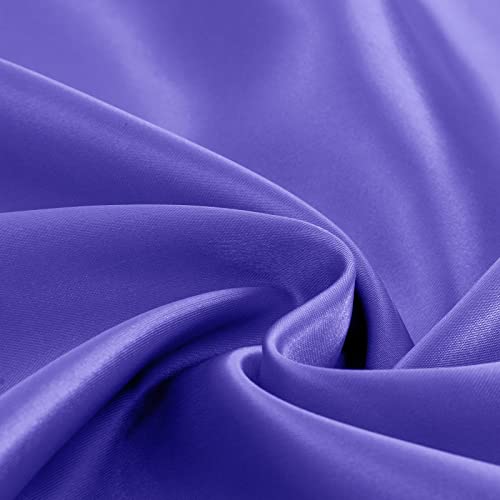 Homiest 3pcs Satin Sheets Set Luxury Silky Satin Bedding Set with Deep Pocket, 1 Fitted Sheet + 1 Flat Sheet + 1 Pillowcase (Twin Size, Periwinkle Blue) - color: Periwinkle Blue, size: Deep pocket - Twin size