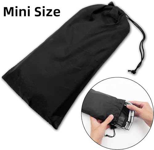 Portable Mini Folding Stool, Small Camping Stool Mortable Stool Can Hold Up to 150 Lbs for Adults - color: Mini-silverblack