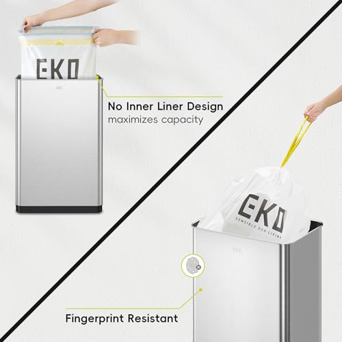 EKO Mirage X 80 Liter / 21.1 Gallons Motion Sensor Trash Can, Automatic Large Kitchen Trash Can Touchless, Stainless Steel - size: Mirage 80L - Stainless Steel
