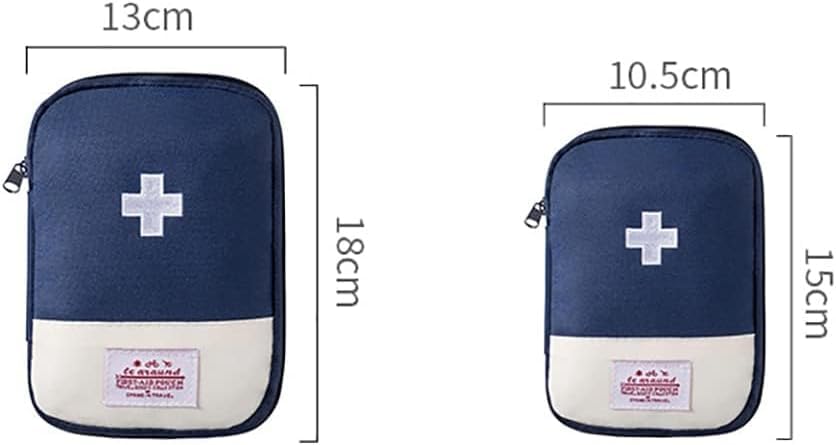1 Pack First Aid Bag Empty, Empty First Aid Pouch, Mini Portable Medical Bag for Outdoor Camping Hiking Traveling Emergency Bag (Pink - Small) Sports and Outdoors