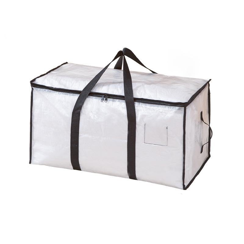 Large Capacity Clear Moving Storage Bags, Heavy Duty Waterproof Moistureproof Clothes Blanket Organizer Tote with Handles for Home Moving Travel Bedding Storage