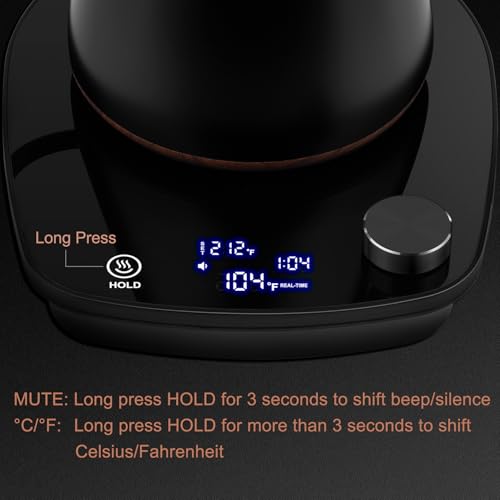 Gooseneck Electric Kettle, Intelligent Temperature Control, Stainless Steel Inner, Quick Heating, for Pour Over Coffee, Brew Tea, Boil Hot Water, 1000W 0.9L Black - color: Black