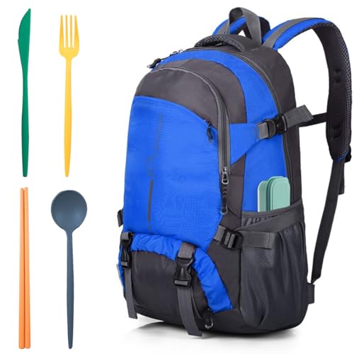 ELANE 4 Sets Reusable Travel Utensils Set with Case,Camping Cutlery Set Reusable Cutlery Set with Case,Utensil Sets for Lunch Picnic Daily Use Outdoor - color: color 1