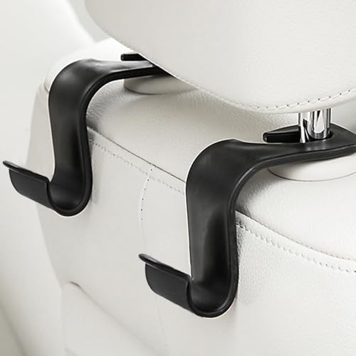 4 Pcs Garage Storage Hooks Heavy Duty Wall Hooks Car Multifunctional Seat Back Shelves Car Seat Headrest Hooks Tools - color: 4 Pcs Garage Hooks black