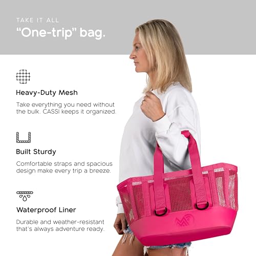 MISSION Boat Gear CASSI Heavy-Duty Outdoor Tote and Waterproof Marine-Grade Mesh Boat Bags - color: Malibu, size: 23 Liter
