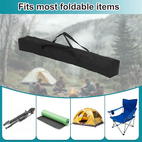 HARFINGTON 2pcs Camping Chair Replacement Bag 35.4" x 3.5" Folding Chair Carry Bag Oxford Cloth Storage Tent Bag with Handle Strap for Travel Outdoor Camping Sports, Black - size: 35.4" x 3.5"