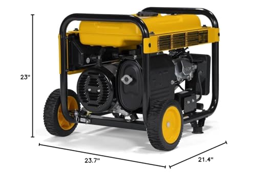 DeWalt 5,000 Starting Watt Portable Gas Generator, 223cc Engine, Idle Control Technology, CO Protect Carbon Monoxide Detection, Never-Flat Wheels, Emergency Jobsite Power, 49 State - style: 5,000 Starting Watts