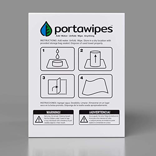 Portawipes Coin Tissues | 500 Pack with 4 Carrying Cases | Toilet Paper Tablets | Compressed Towels | Expandable Wipes | Soft & Odor Free - size: 500 Count (Pack of 1)
