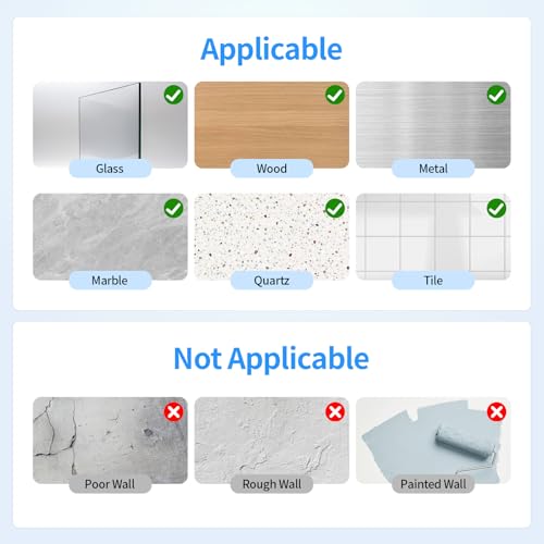 Elegant Shower Caddy Adhesive Replacement, 6 PCS Strong Waterproof Adhesive Hooks and Strips for Shower Shelf and Bathroom Storage Shelves, No Drilling Also Fit Kitchen Rack - color: Transparent-6 Pack