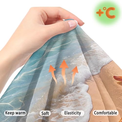 Beach Starfish Conch Print 2 Pcs RV Dinette Cushion Covers Scratch-Resistant Camper Cushion Slipcover Fuzzy Sofa Furniture Protector Include 1 Backrest Covers and 1 Bench Covers - color: Beach Starfish Conch