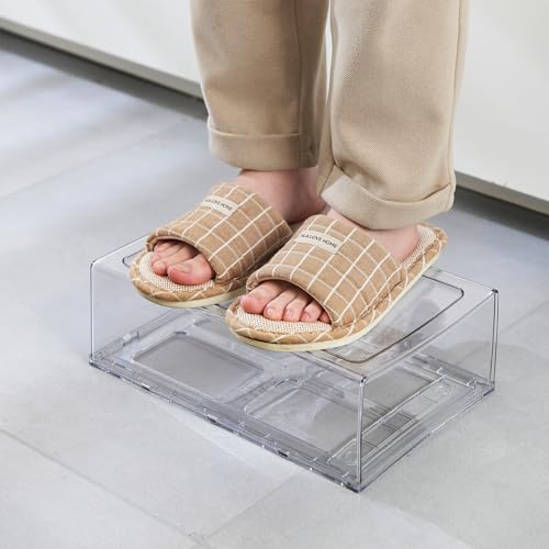 Clear Stackable Refrigerator Organizers and Storage Drawers - Pull-Out Fridge Bins with handles for Kitchen,Pantry,Cabinet,Bathroom, Undersink,Closet (2 Pack) - size: 2 Pack | Large