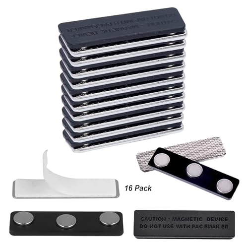 16 Pack Magnetic Curtain Closure for Blackout Blind Accessory, Window Blinds, Name Badge Holders with Adhesive, Curtain Magnet with Super Strong Magnets for Blackout Curtains - size: 16 pairs