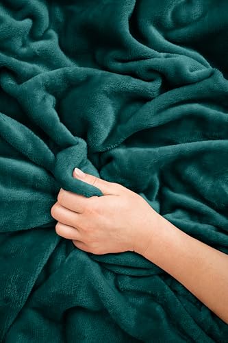 EverSnug Travel Blanket and Pillow - Ultra-Soft, Compact & Lightweight, 65x40 Inches, with Carry Case, Luggage Sleeve & Backpack Clip for Airplane Comfort (Teal) - color: Forest Green