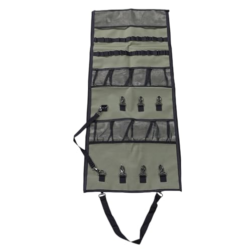 Diydeg Camping Hanging Organizer, 8 Hooks 8 Small Mesh Pocket 28 Hanging Loops 600D Oxford Cloth Door Organizer Storage for Bedroom Bathroom RV, Picnic