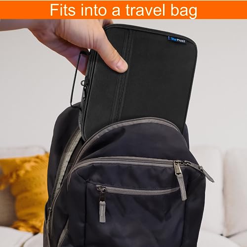 Pack of 2 - Medium Travel Pill Bottle Organizer, Slim Medicine Bag, Carrier for Medications and Medical Supplies - Black - color: M Black 2PK
